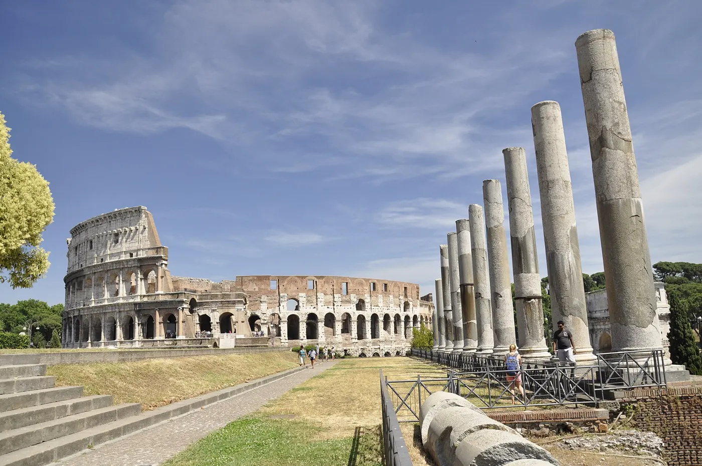 The Colosseum seen from the Roman Forum